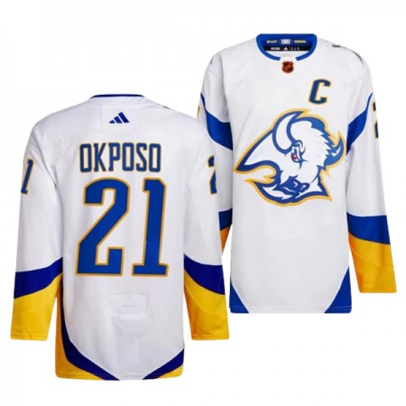 Buffalo Sabres Hockeydrakt Kyle Okposo 21 2022-23 Hvit Reverse Retro 2.0 Adidas Authentic - Herre